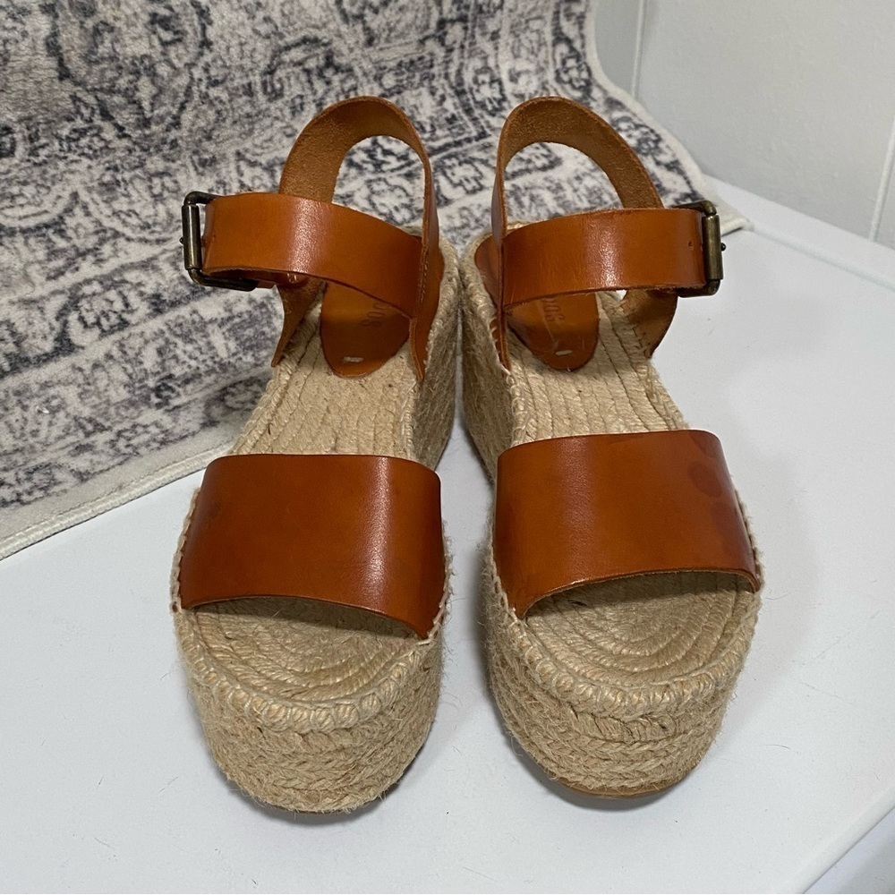 Soludos Minorca High Platform Wedge in Nude Size 6 - Picture 3 of 8